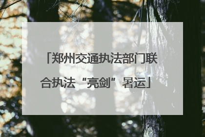 郑州交通执法部门联合执法“亮剑”暑运