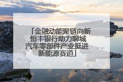 金融动能聚链向新 恒丰银行助力聊城汽车零部件产业挺进新能源赛道