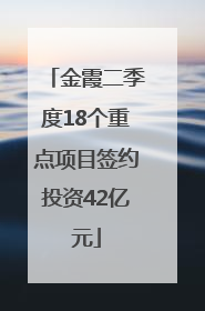 金霞二季度18个重点项目签约投资42亿元