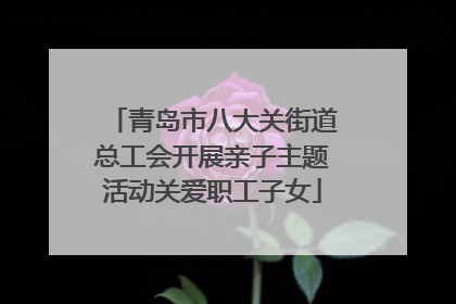 青岛市八大关街道总工会开展亲子主题活动关爱职工子女