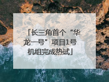 长三角首个“华龙一号”项目1号机组完成热试