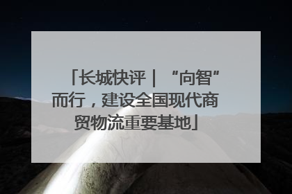 长城快评｜“向智”而行，建设全国现代商贸物流重要基地