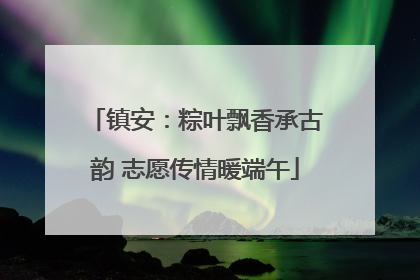 镇安：粽叶飘香承古韵 志愿传情暖端午