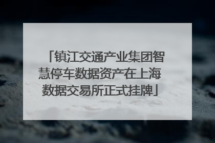 镇江交通产业集团智慧停车数据资产在上海数据交易所正式挂牌