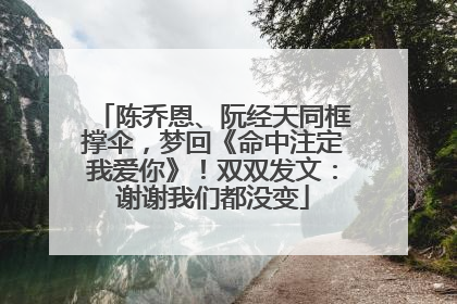 陈乔恩、阮经天同框撑伞，梦回《命中注定我爱你》！双双发文：谢谢我们都没变