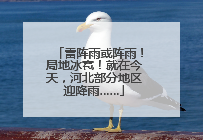 雷阵雨或阵雨！局地冰雹！就在今天，河北部分地区迎降雨……