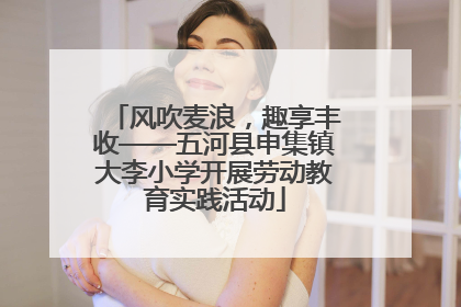 风吹麦浪，趣享丰收——五河县申集镇大李小学开展劳动教育实践活动