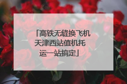 高铁无缝换飞机 天津西站值机托运一站搞定