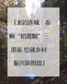 龙岩连城：奏响“稻薯烟”三重奏 绘就乡村振兴新图景