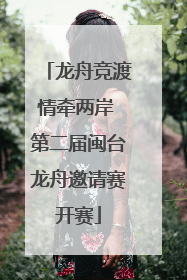 龙舟竞渡情牵两岸 第二届闽台龙舟邀请赛开赛