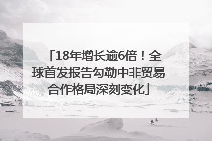 18年增长逾6倍！全球首发报告勾勒中非贸易合作格局深刻变化