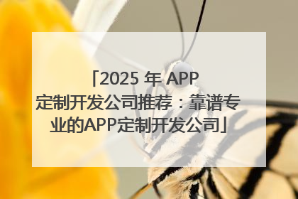 2025 年 APP 定制开发公司推荐：靠谱专业的APP定制开发公司