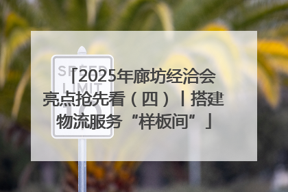 2025年廊坊经洽会亮点抢先看（四）丨搭建物流服务“样板间”