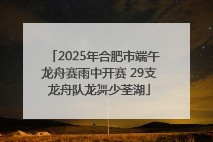 2025年合肥市端午龙舟赛雨中开赛 29支龙舟队龙舞少荃湖