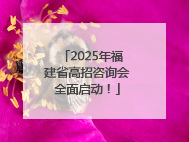 2025年福建省高招咨询会全面启动！