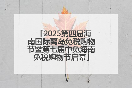 2025第四届海南国际离岛免税购物节暨第七届中免海南免税购物节启幕