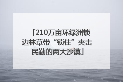 210万亩环绿洲锁边林草带“锁住”夹击民勤的两大沙漠