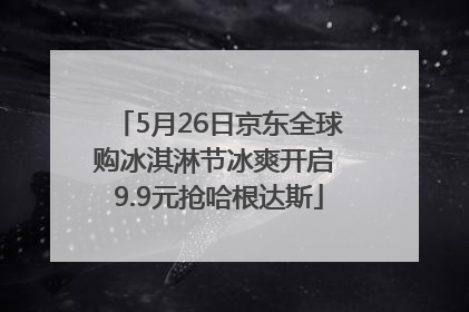 5月26日京东全球购冰淇淋节冰爽开启 9.9元抢哈根达斯