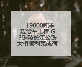 9000吨重载货车上桥 G3铜陵长江公铁大桥顺利完成荷载试验