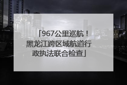967公里巡航！黑龙江跨区域航道行政执法联合检查