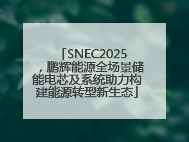 SNEC2025，鹏辉能源全场景储能电芯及系统助力构建能源转型新生态