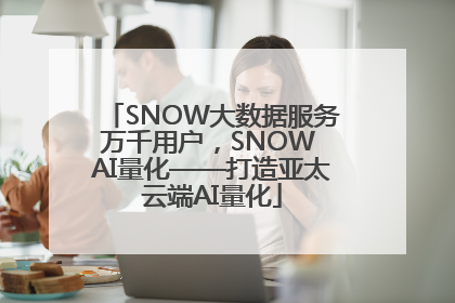 SNOW大数据服务万千用户，SNOW AI量化——打造亚太云端AI量化